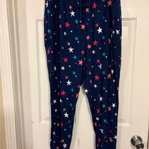 Dreams co 1x 22/24 navy blue with stars pattern lounge pants drawstring pockets